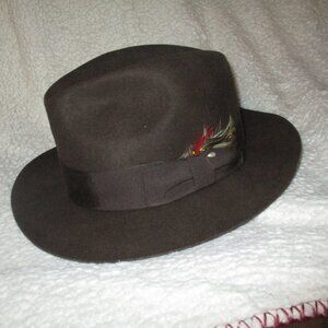 Designer Fashion Brown Large 100% Wool Hat Fedora F…